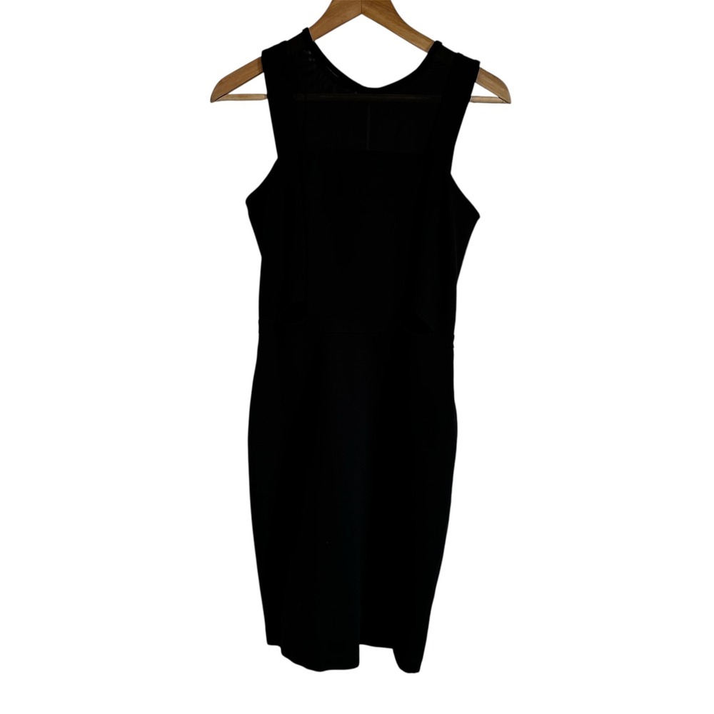 French Connection Bodycon Dress Cutout Sleeveless Cocktail Party Black‎ S